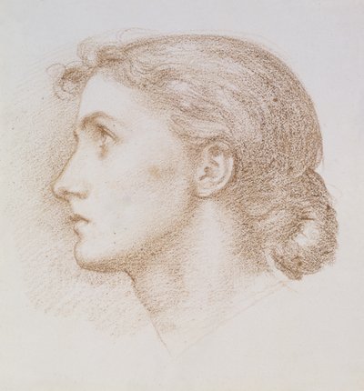 Kopfstudie einer jungen Frau, ca. 1880 von Edward John Poynter