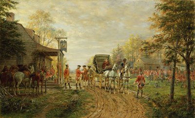 Vorbeifahrt an den Außenposten auf der alten Kingsbridge Road, 1903 von Edward Lamson Henry