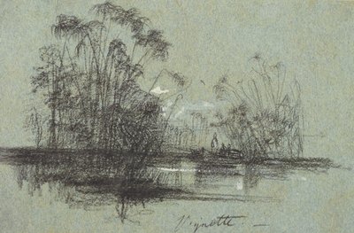 Papyrus am Anapus, aus Ansichten von Sizilien von Edward Lear