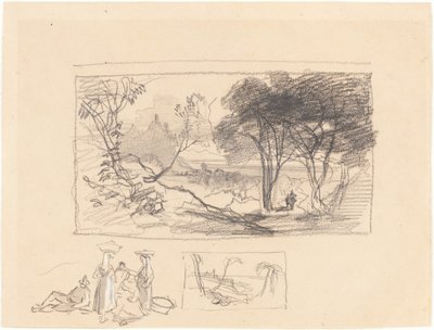 Skizzen in Italien [recto], 1839-1845 von Edward Lear
