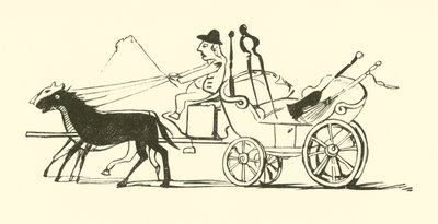 Der Besen, die Schaufel, der Schürhaken und die Zange (Gravur) von Edward Lear