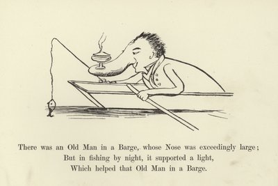 Es war ein alter Mann in einem Kahn, dessen Nase war außerordentlich groß von Edward Lear