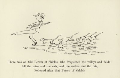 Es war eine alte Person von Shields, die die Täler und Felder besuchte von Edward Lear