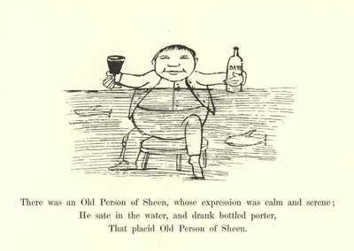 Es war eine alte Person von Sheen, deren Ausdruck ruhig und gelassen war von Edward Lear