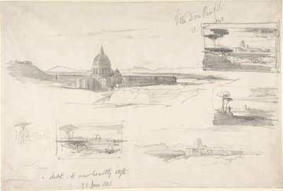 Ansicht von St. Peter, Rom von Edward Lear