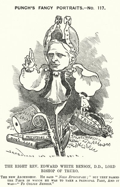 Edward White Benson, englischer Bischof (Stich) von Edward Linley (after) Sambourne