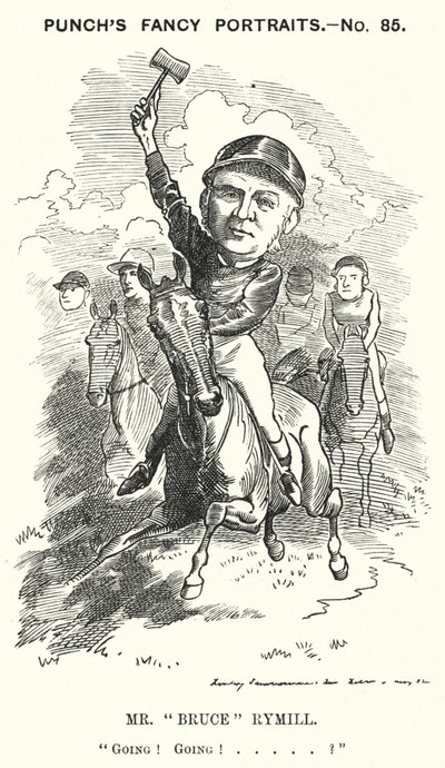 Mr "Bruce" Rymill (Karikatur) von Edward Linley (after) Sambourne