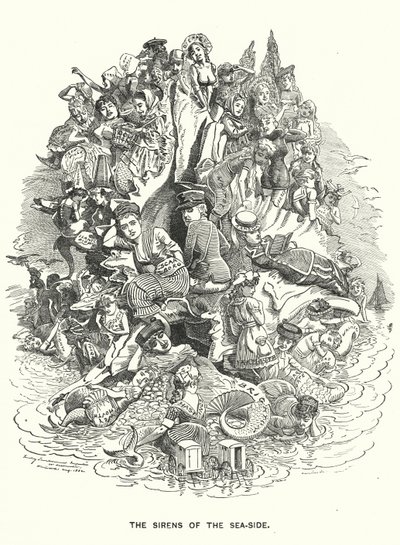 Die Sirenen der Küste - Britische Küstenferienorte (Stich) von Edward Linley (after) Sambourne