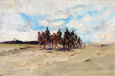 Königliche Artillerie, ein Feldgeschützteam auf dem Marsch, 1897 von Edward Matthew Hale
