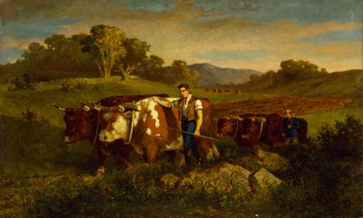 Hirten mit Kühen von Edward Mitchell Bannister