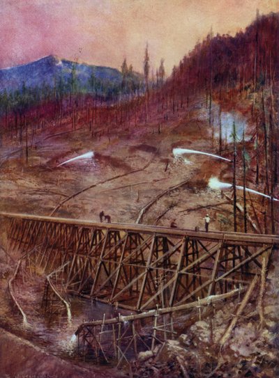 Auffüllen eines Gerüsts auf einer Eisenbahn durch hydraulisches Spülen von Edward Parick Kinsella