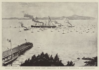 Lord Onslows Abreise aus Neuseeland, ein herzlicher Abschied in Auckland von Edward Payton