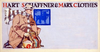 Werbung für Hart, Schaffner & Marx Kleidung, veröffentlicht 1900 von Edward Penfield