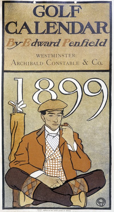 Kalender: „Golfkalender“ von Edward Penfield von Edward Penfield