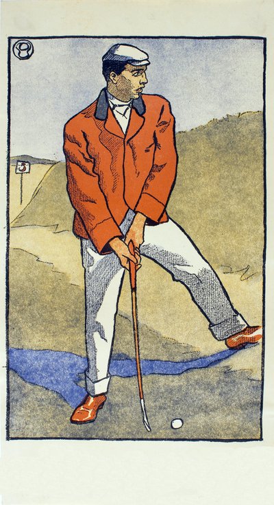 Juni/Juli, Detail aus dem Golfkalender 1931 von Edward Penfield