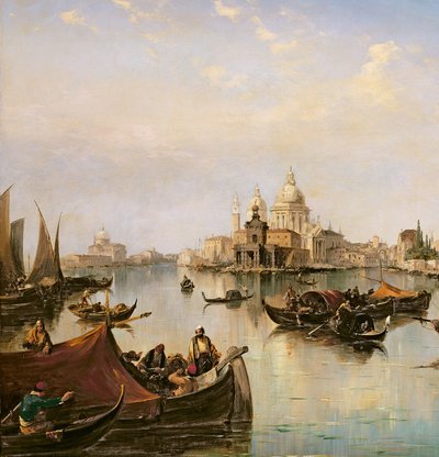 Das Bacino di San Marco, Blick auf die Mündung des Canal Grande (Detail) von Edward Pritchett