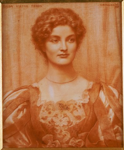Porträt von Hilda Virtue Tebbs, 1897 von Edward Robert Hughes
