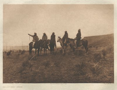 Portfolio I, Platte 19: Der verlorene Pfad-Apache von Edward S. Curtis