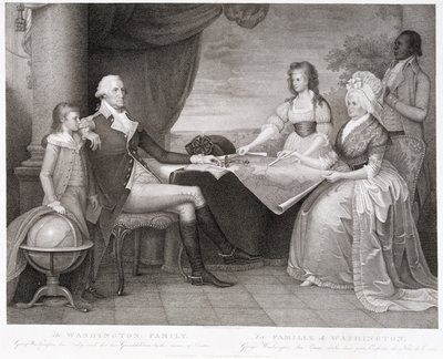 Die Familie Washington, 1798 (Kupferstich und Punktiermanier) von Edward Savage