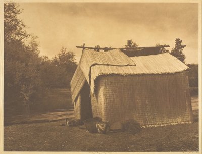 Ein Mattenhaus - Skokomish von Edward Sheriff Curtis