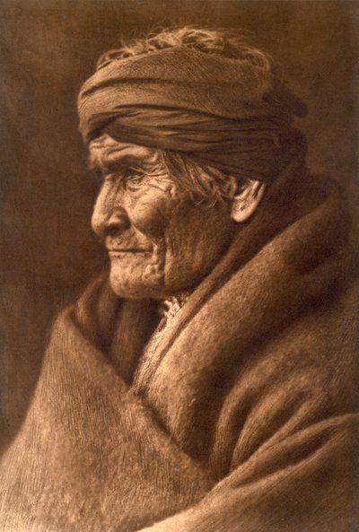 Geronimo, Häuptling der Apachen, als alter Mann im Jahr 1907 von Edward Sheriff Curtis