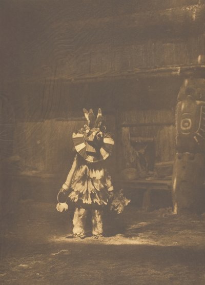 Maskierter Tänzer - Cowichan, 1912 von Edward Sheriff Curtis