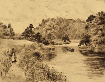 Der Wear: Der Wear in der Nähe von Durham von Edward Slocombe