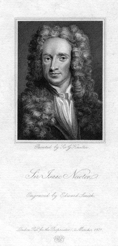 Sir Isaac Newton, englischer Mathematiker, Astronom und Physiker, 1821 von Edward Smith