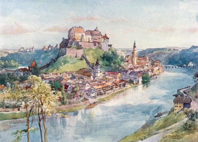 Burghausen an der Salzach von Edward Theodore Compton