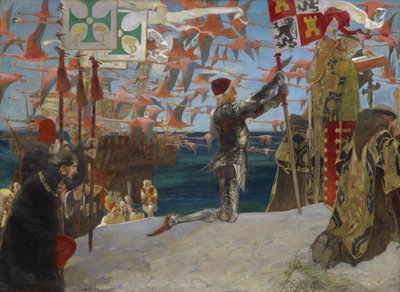 Kolumbus in der Neuen Welt von Edwin Austin Abbey