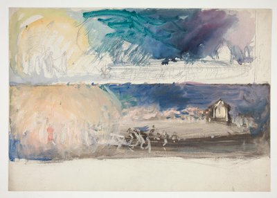 Kompositionsstudie für von Edwin Austin Abbey