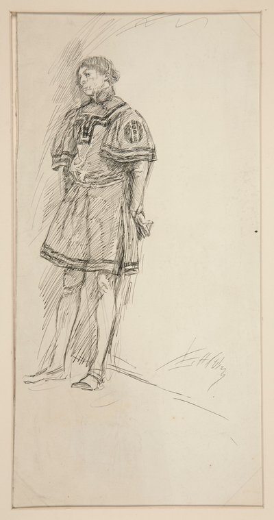 Kostümstudie für Zwei Herren aus Verona (?) von Edwin Austin Abbey