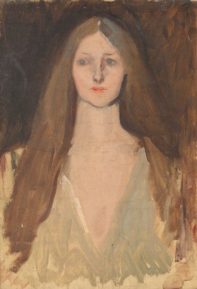 Figurenstudie von Ophelia, für die Theaterszene in Hamlet, Akt III, Szene II von Edwin Austin Abbey