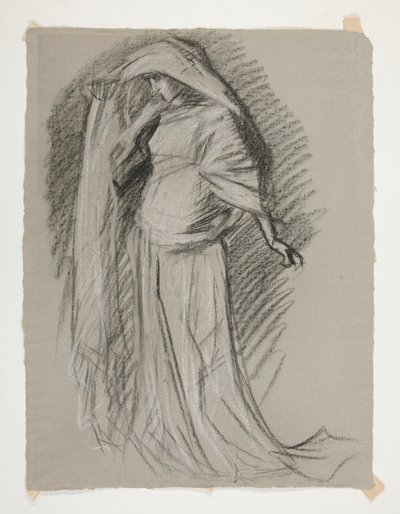 Figurenstudie für Schloss der Jungfrauen, aus Die Suche nach dem Heiligen Gral (eine Serie von fünfzehn Gemälden für die Boston Public Library, abgeschlossen 1901) von Edwin Austin Abbey