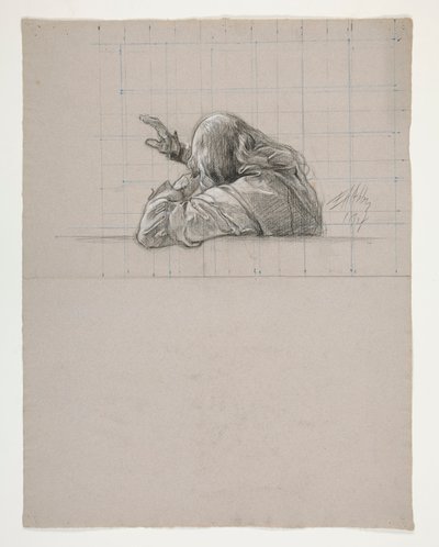 Figurenstudie für König Artus von Edwin Austin Abbey