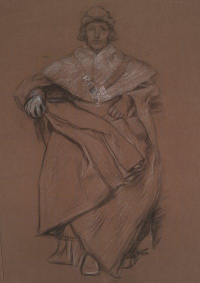 Figurenstudie für die Royal Exchange von Edwin Austin Abbey