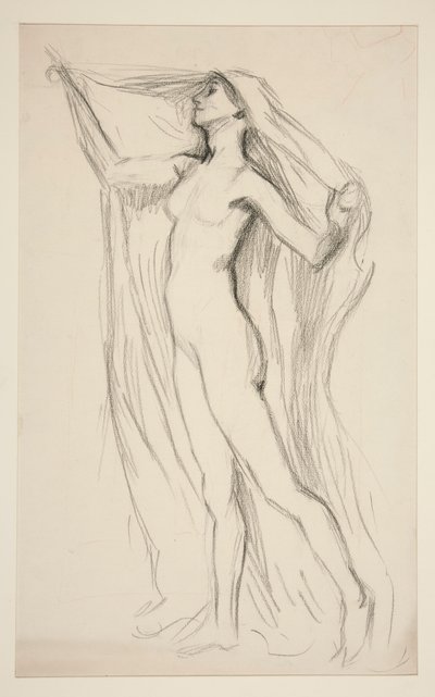 Figurenstudie für Wandgemälde im State Capitol Gebäude in Harrisburg, Pennsylvania, 1902-1911 (vollendet von John Singer Sargent) von Edwin Austin Abbey