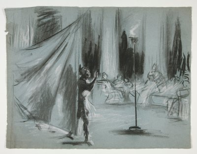 Figuren in einer Halle von Edwin Austin Abbey
