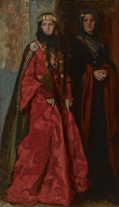 Goneril und Regan in König Lear Akt I Szene I, 1902 von Edwin Austin Abbey