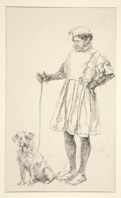 Launce und sein Hund, aus Akt IV, Szene iv, Zwei Herren aus Verona von Edwin Austin Abbey