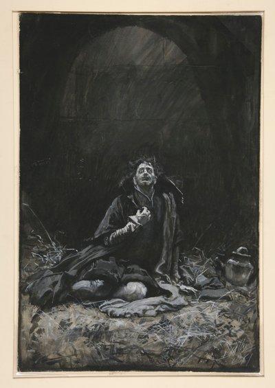 Malvolio im Kerker, Illustration zu Akt III, Szene iv, Was ihr wollt von Edwin Austin Abbey