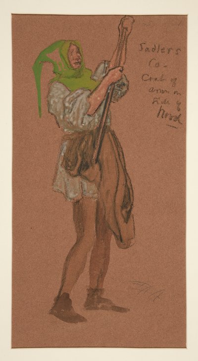 Sadlers Kostüm, Kostümentwurf für Henry Irving von Edwin Austin Abbey
