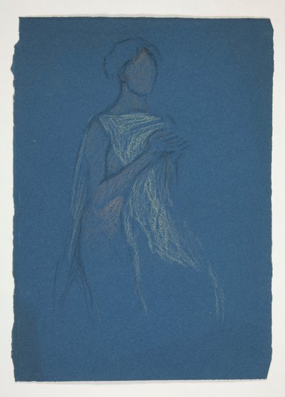 Skizze einer Frau - Kostümstudie für ein Theaterstück? von Edwin Austin Abbey