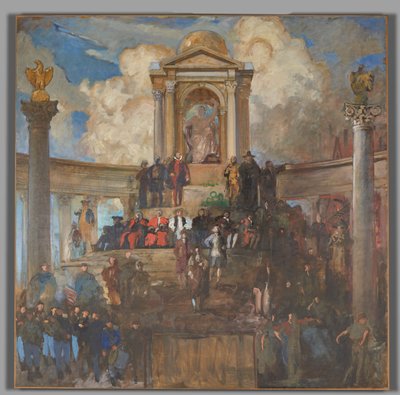 Studie für Die Apotheose von Pennsylvania, Repräsentantenhaus, Pennsylvania State Capitol, Harrisburg von Edwin Austin Abbey