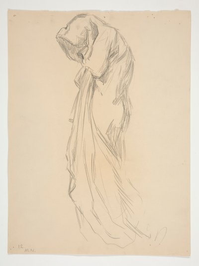 Studie für die Figur von Mitternacht von Edwin Austin Abbey