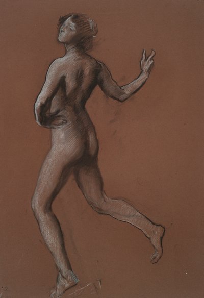 Studie für die Figur von 14 Uhr von Edwin Austin Abbey