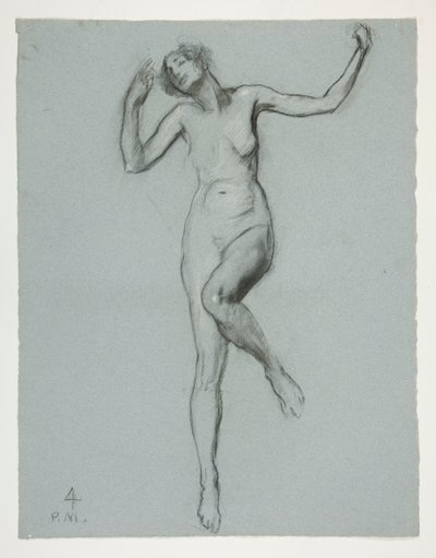 Studie für Figur von 4 Uhr nachmittags in von Edwin Austin Abbey