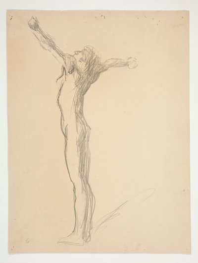Studie für Figur von 6 Uhr morgens von Edwin Austin Abbey