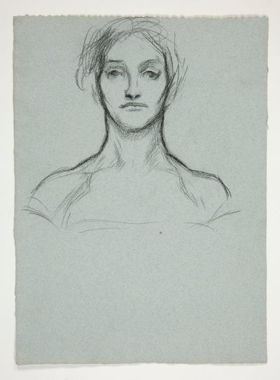 Studie für Pastell: Porträt einer jungen Frau von Edwin Austin Abbey