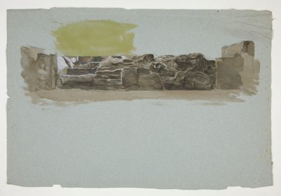 Studie einer Steinmauer von Edwin Austin Abbey